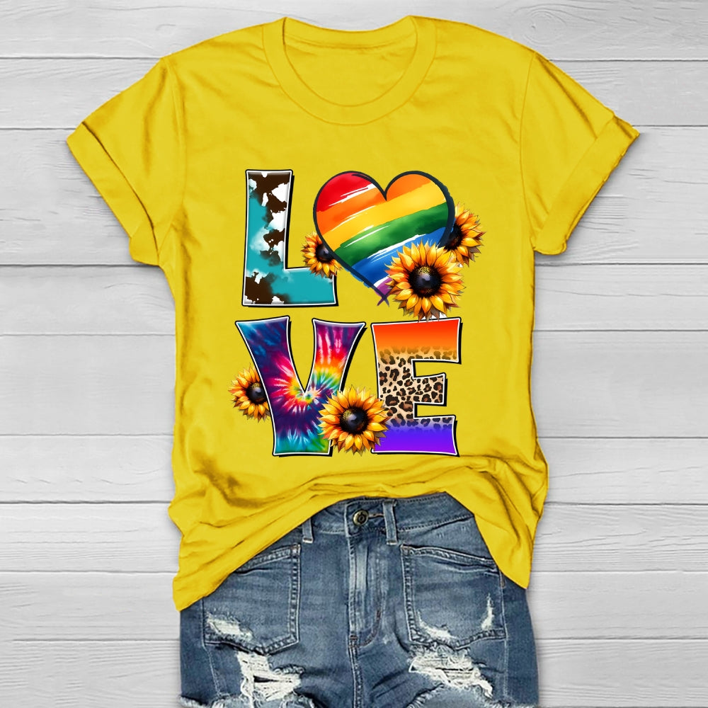 Love Colorful Sunflowers Healthwear T-shirt