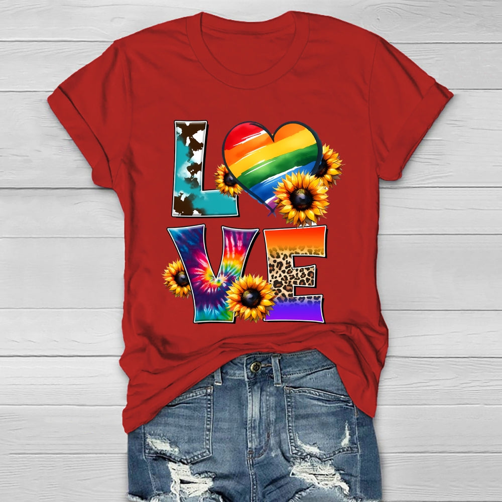 Love Colorful Sunflowers Healthwear T-shirt