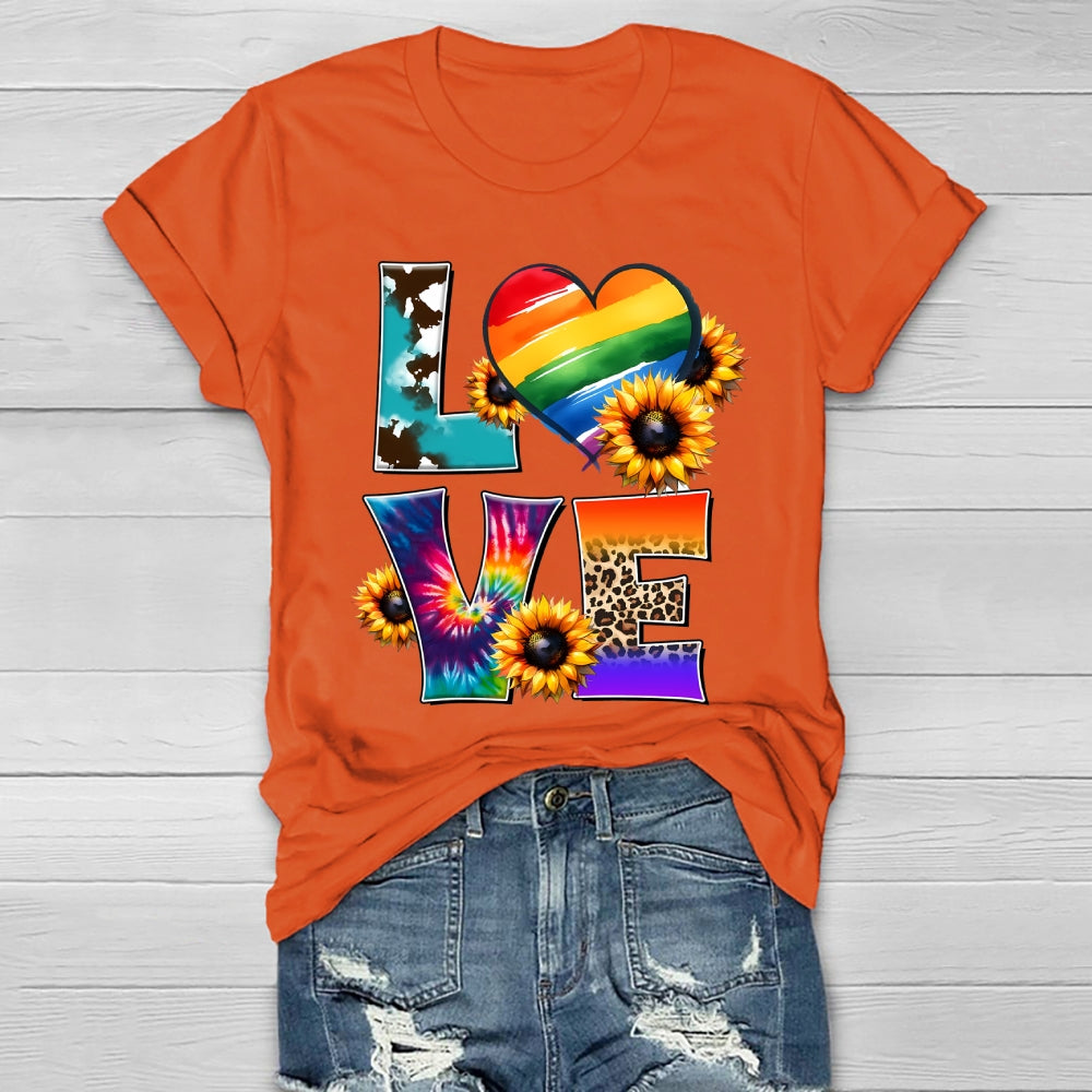 Love Colorful Sunflowers Healthwear T-shirt