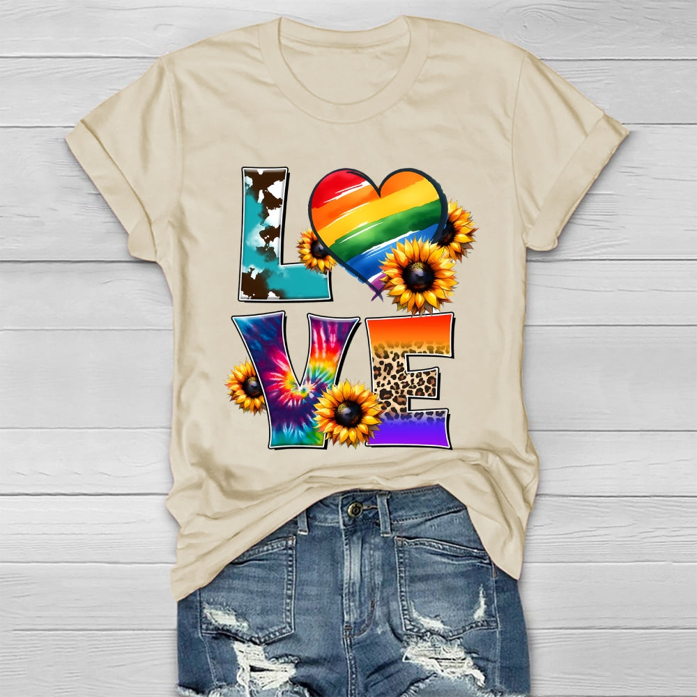 Love Colorful Sunflowers Healthwear T-shirt