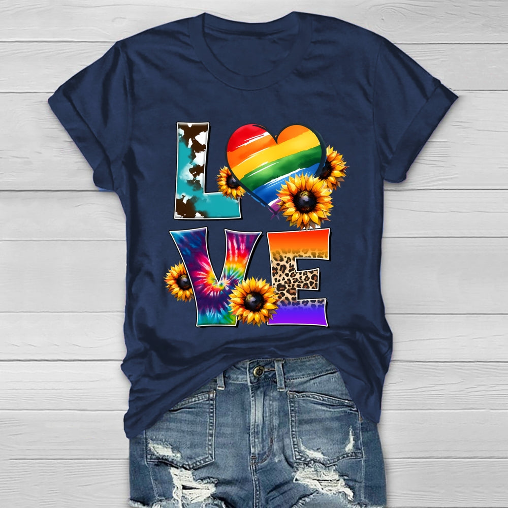 Love Colorful Sunflowers Healthwear T-shirt