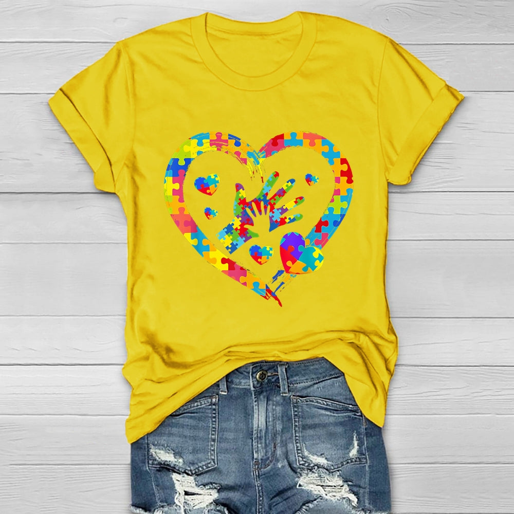 Autism Colorful Puzzle Healthwear T-shirt