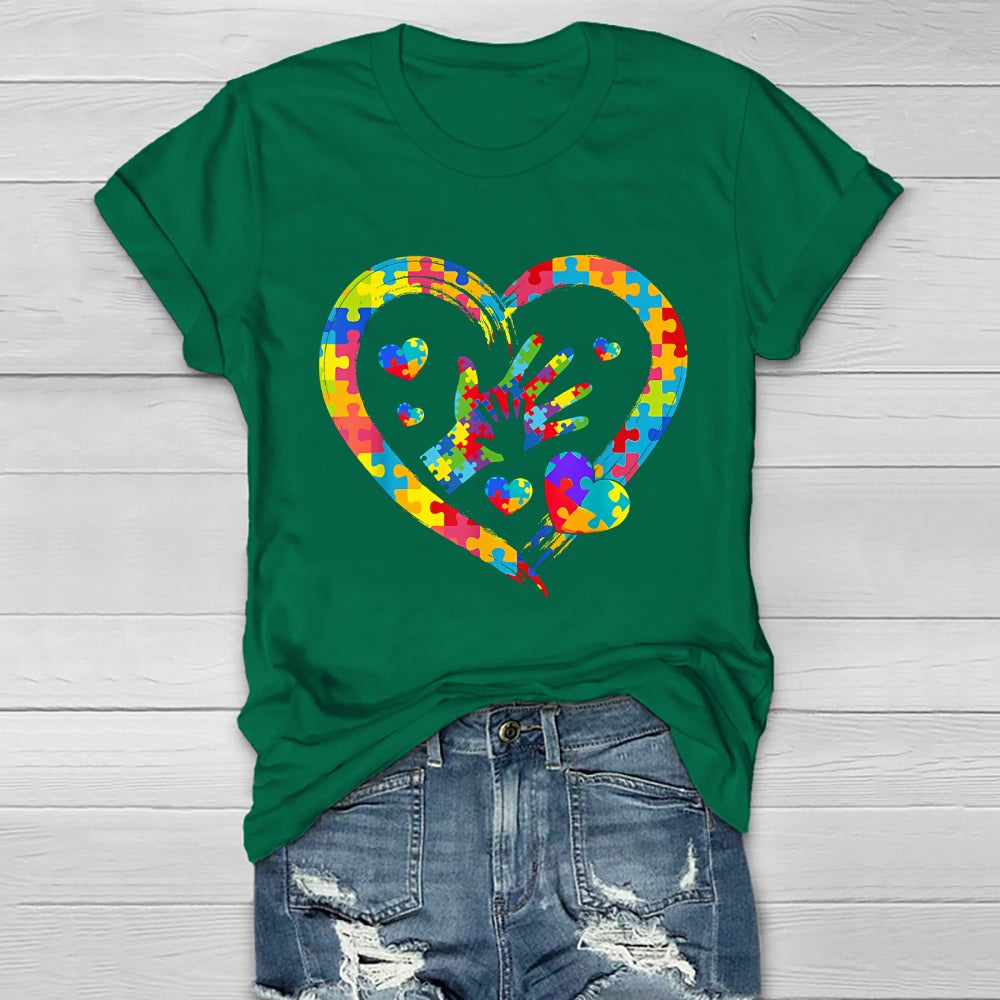 Autism Colorful Puzzle Healthwear T-shirt