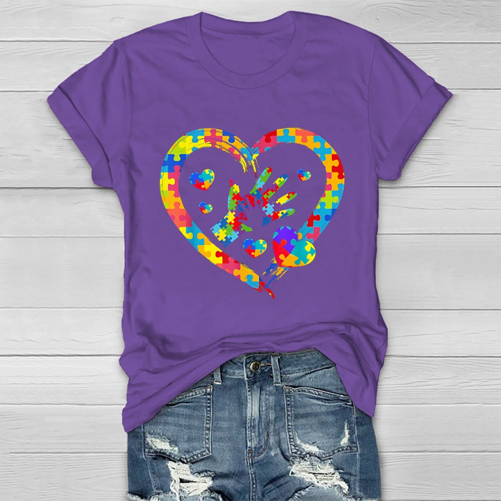Autism Colorful Puzzle Healthwear T-shirt