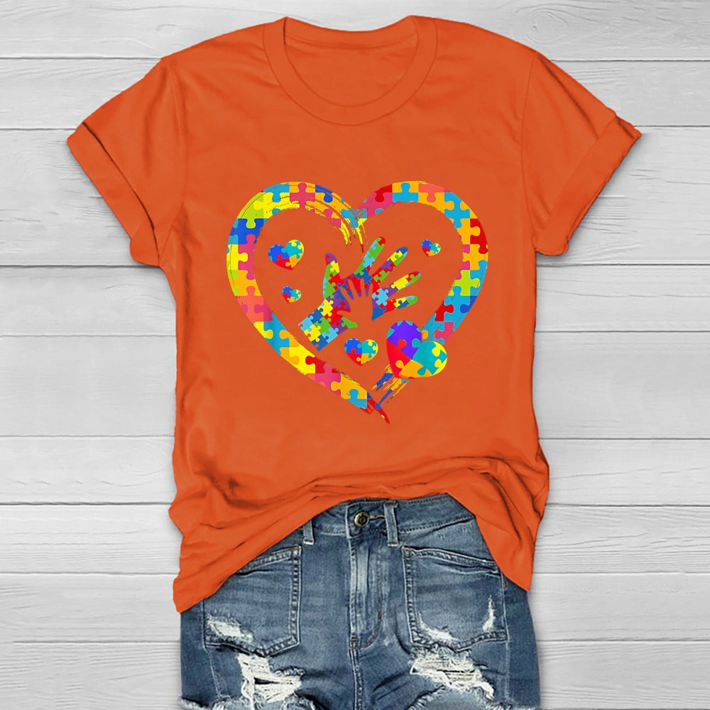 Autism Colorful Puzzle Healthwear T-shirt
