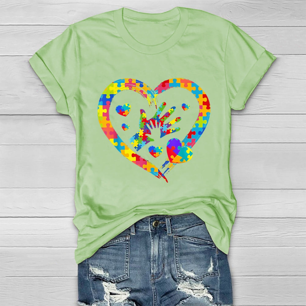 Autism Colorful Puzzle Healthwear T-shirt