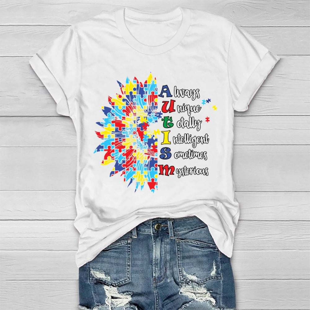 Autism Always Unique Totally Interesting Sometime Mysterious Healthwear T-shirt