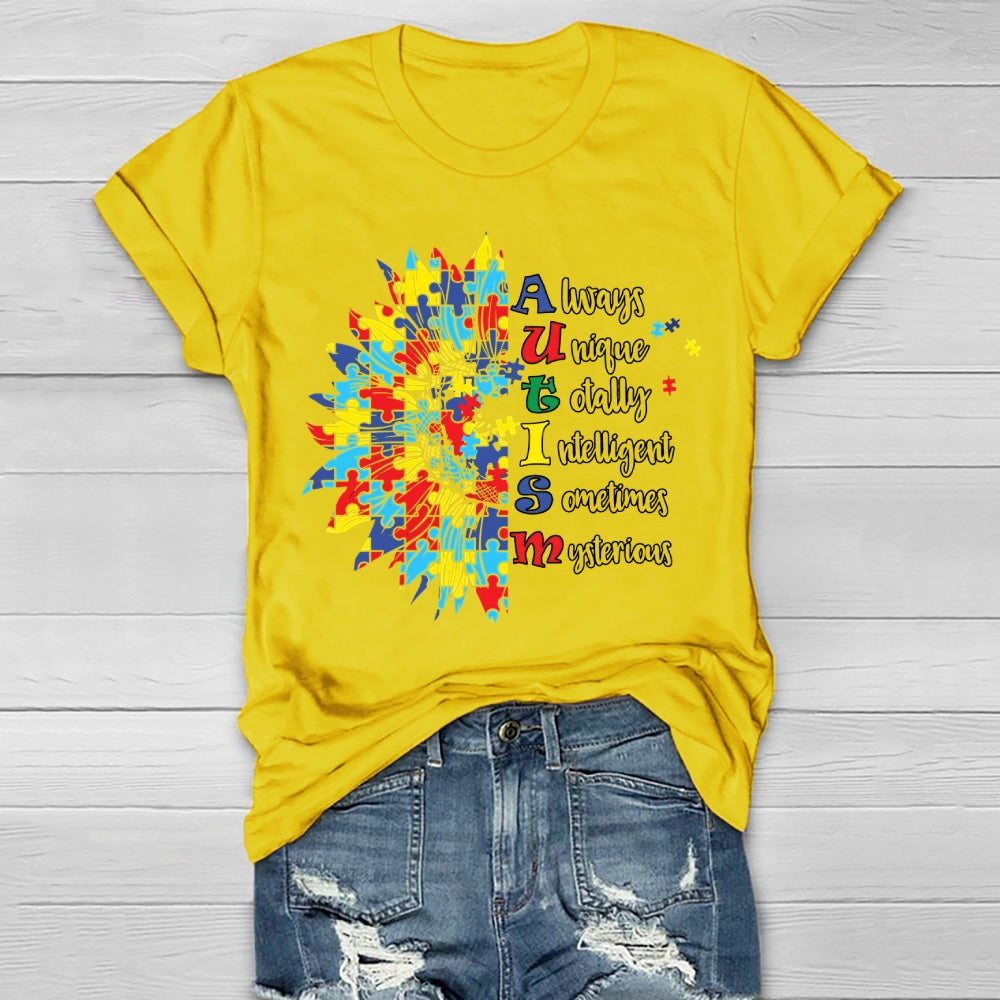 Autism Always Unique Totally Interesting Sometime Mysterious Healthwear T-shirt