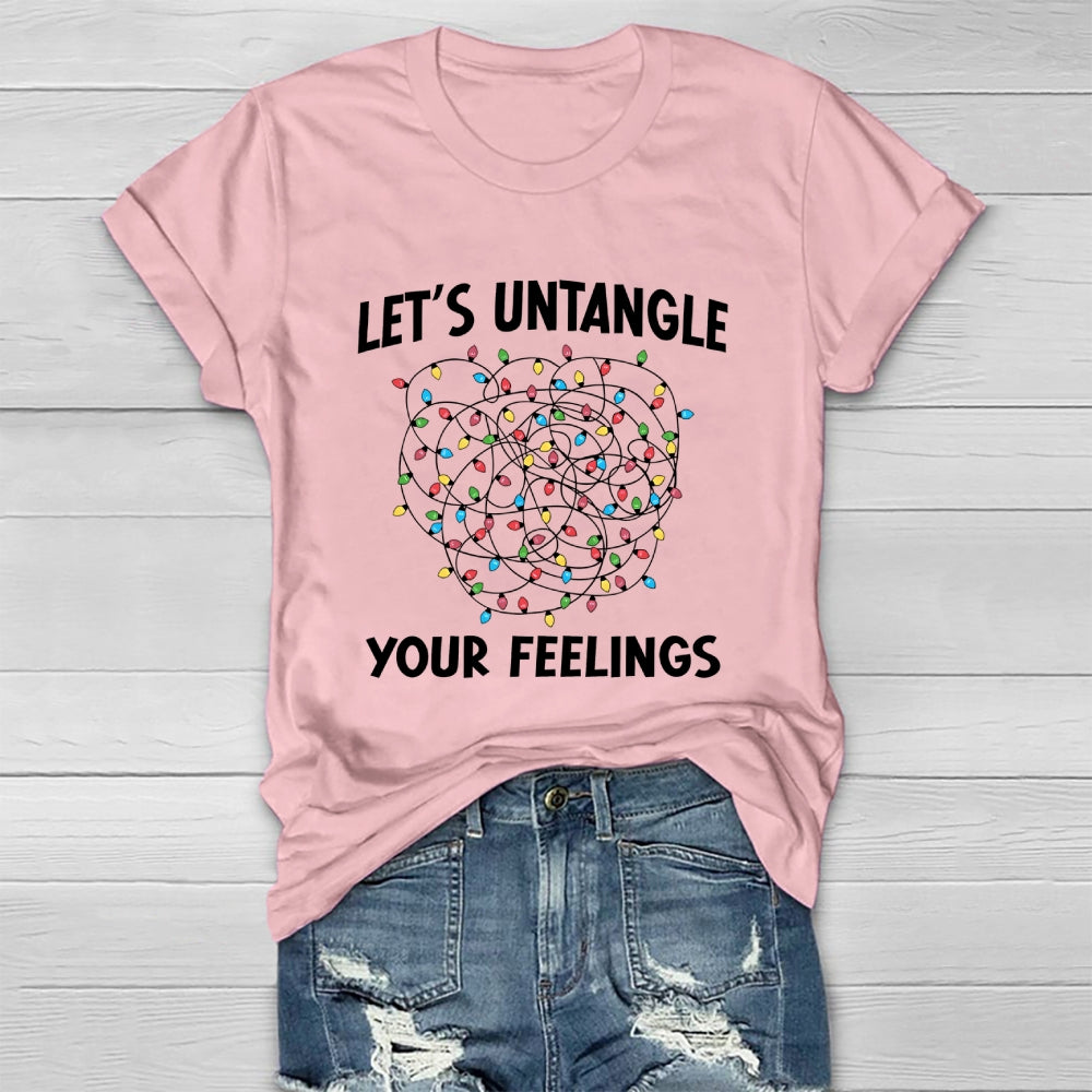 Let's Untangle Your Feelings Christmas  Healthwear T-shirt