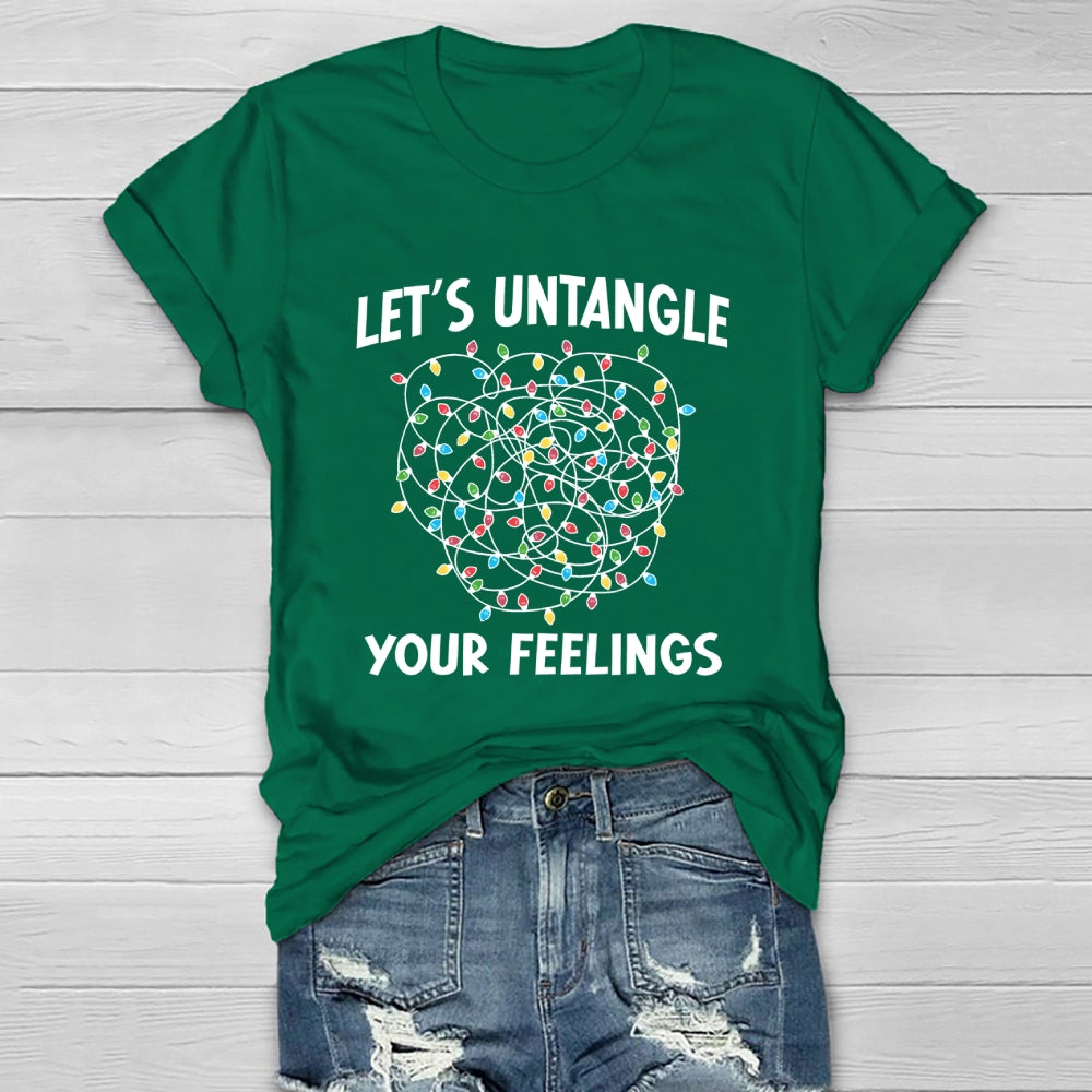 Let's Untangle Your Feelings Christmas  Healthwear T-shirt