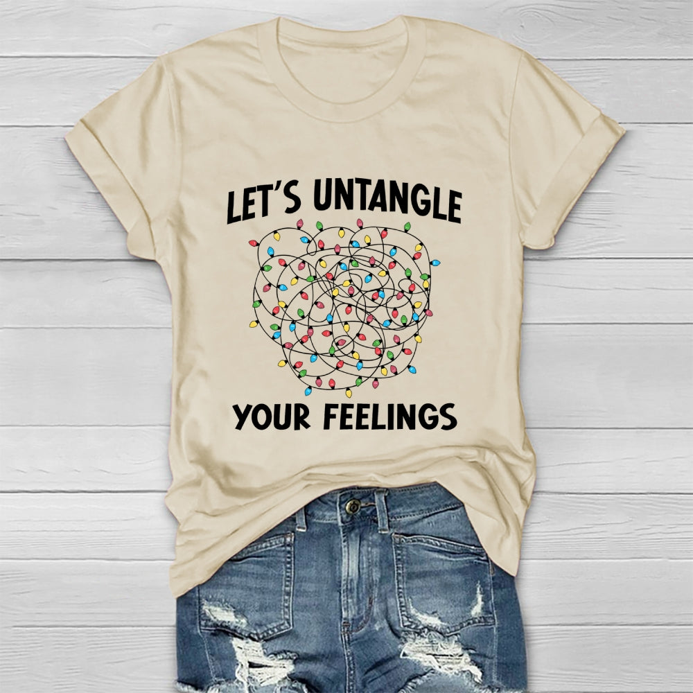 Let's Untangle Your Feelings Christmas  Healthwear T-shirt