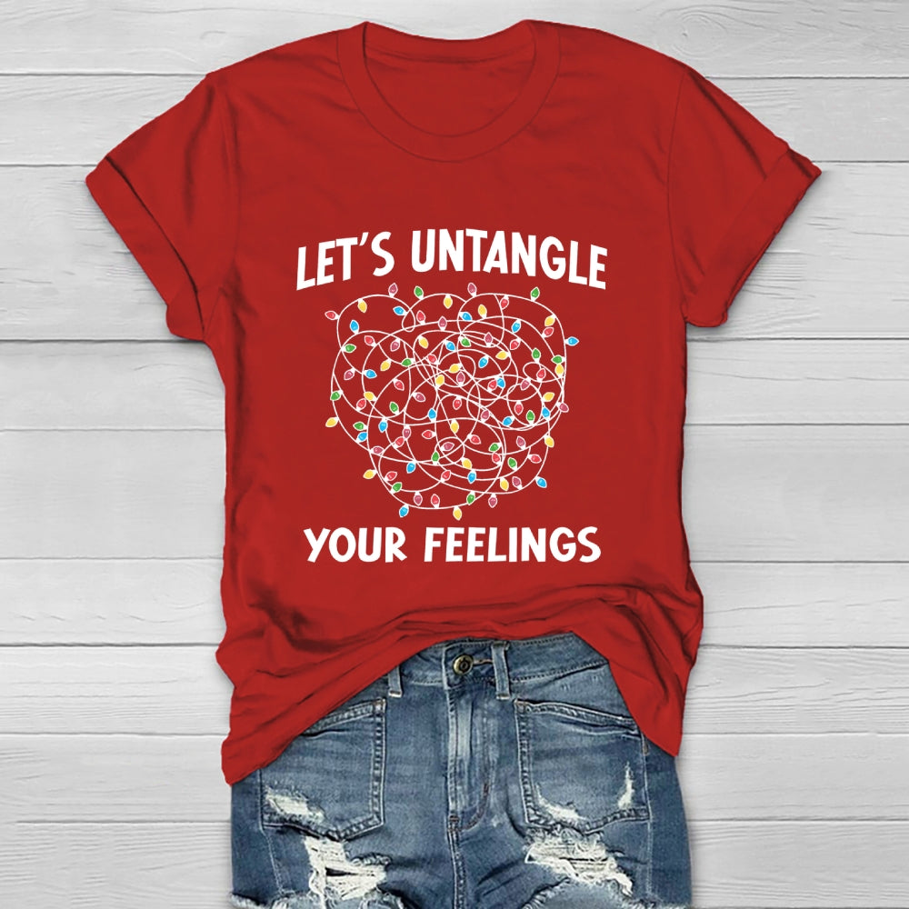 Let's Untangle Your Feelings Christmas  Healthwear T-shirt