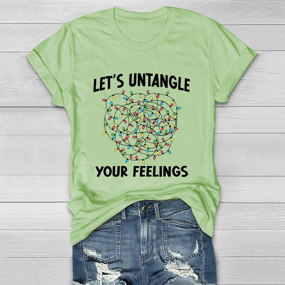 Let's Untangle Your Feelings Christmas  Healthwear T-shirt