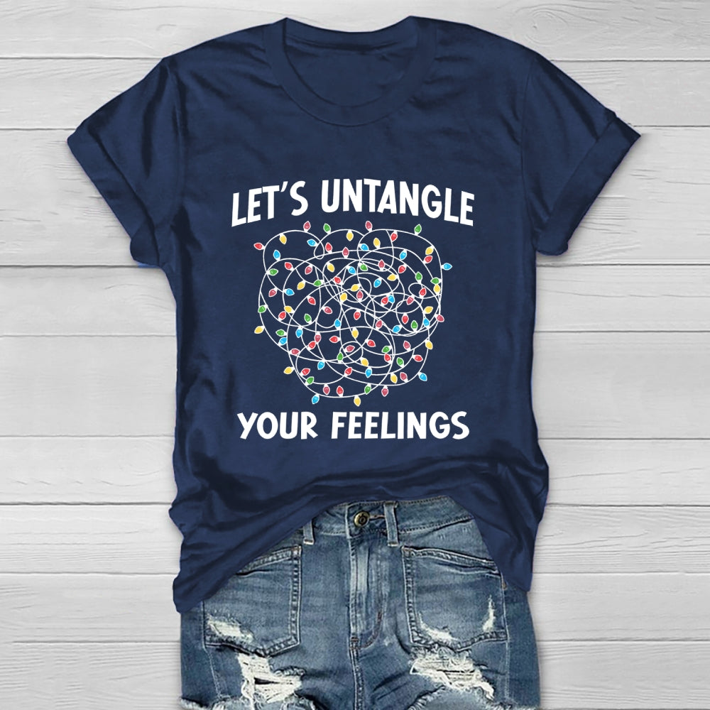 Let's Untangle Your Feelings Christmas  Healthwear T-shirt