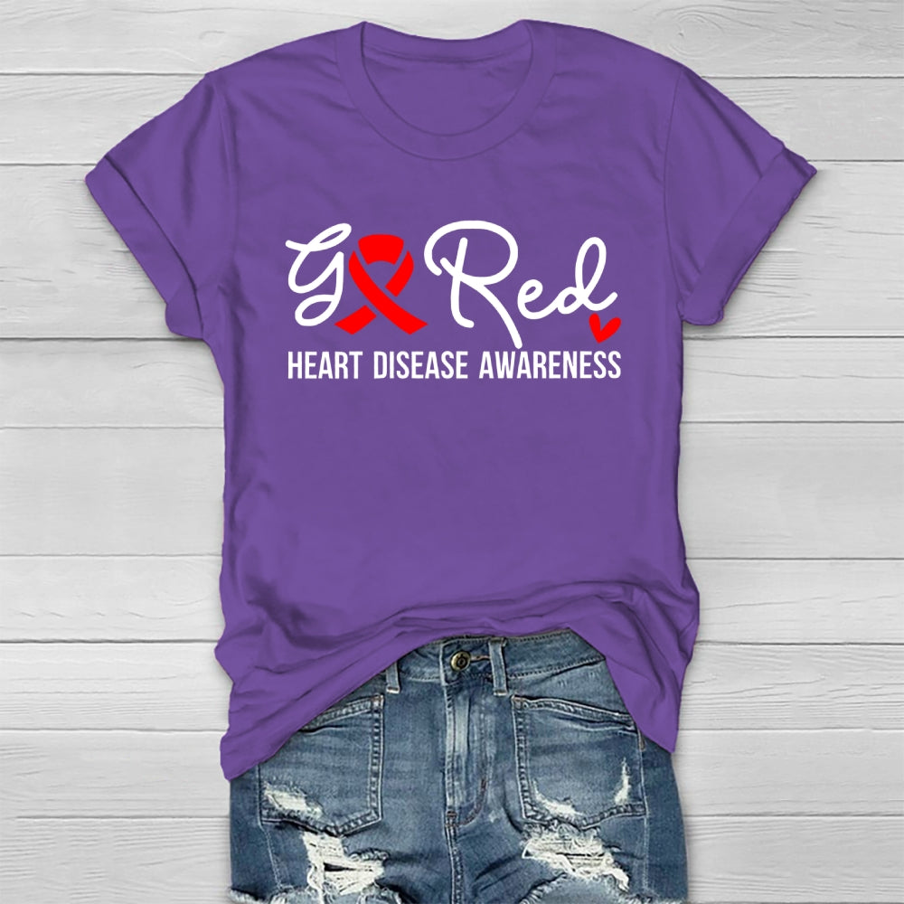 Heart Disease Awareness Go Red Healthwear T-shirt