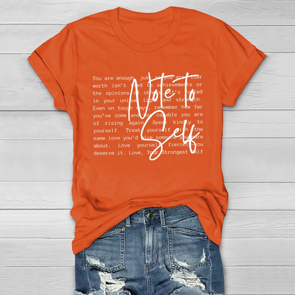 Note To Self  Healthwear T-shirt