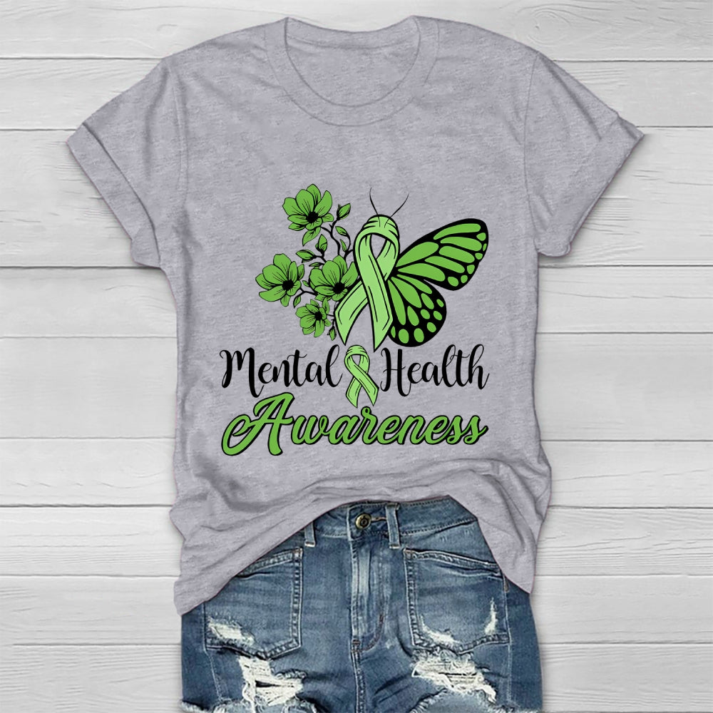 Mental Health Awareness Butterfly Healthwear T-shirt
