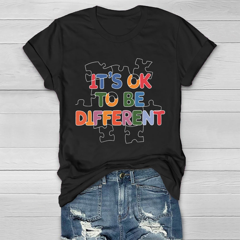 It's Ok To Be Different Puzzle Healthwear T-shirt