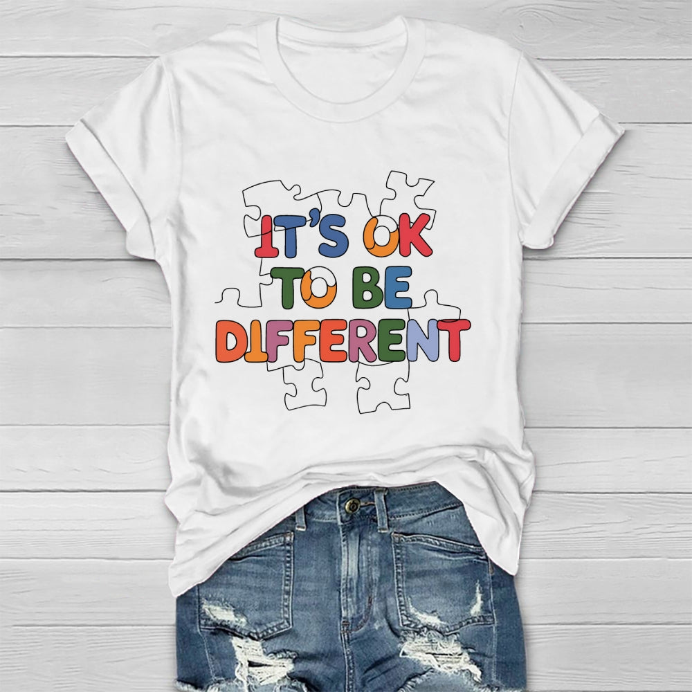 It's Ok To Be Different Puzzle Healthwear T-shirt