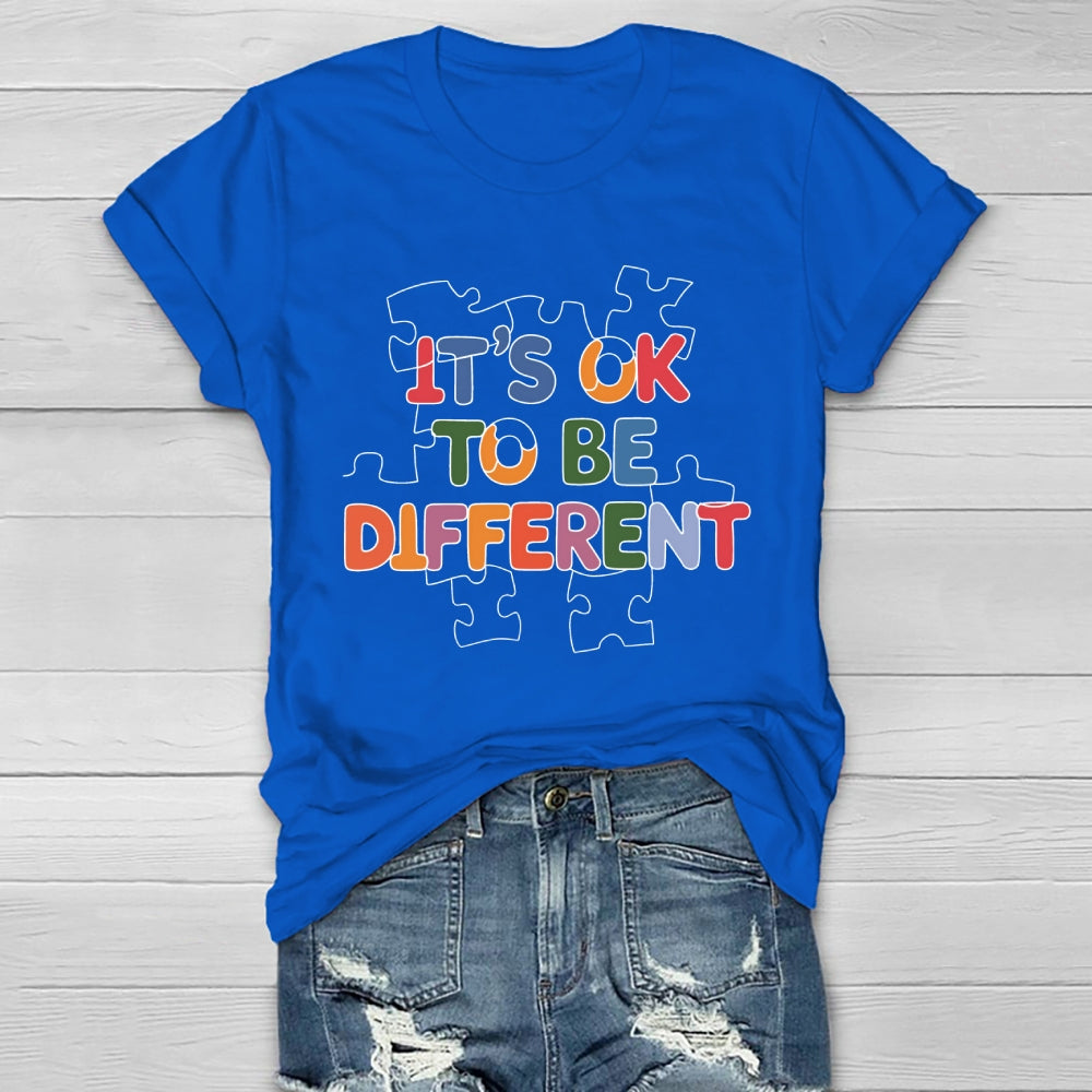It's Ok To Be Different Puzzle Healthwear T-shirt