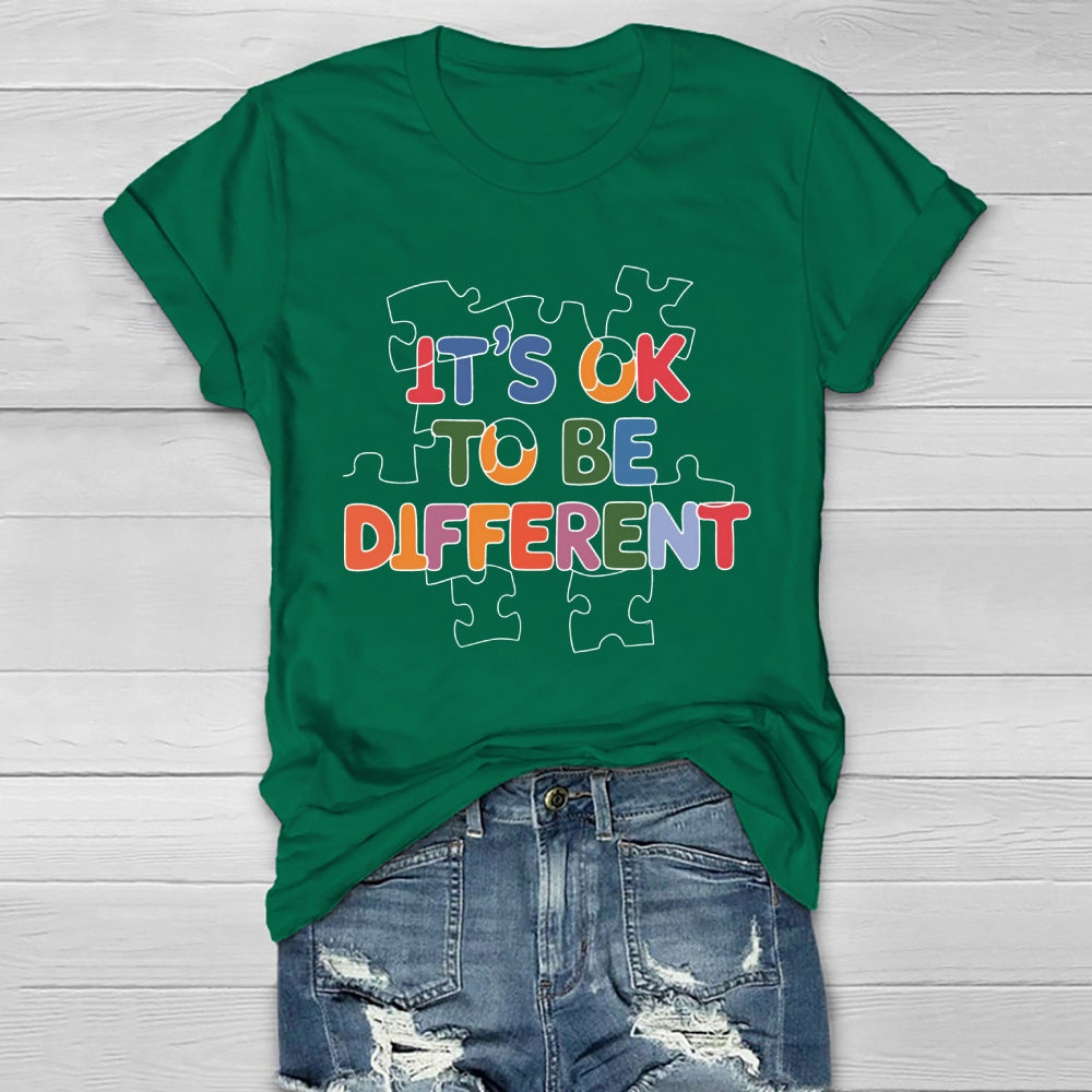 It's Ok To Be Different Puzzle Healthwear T-shirt