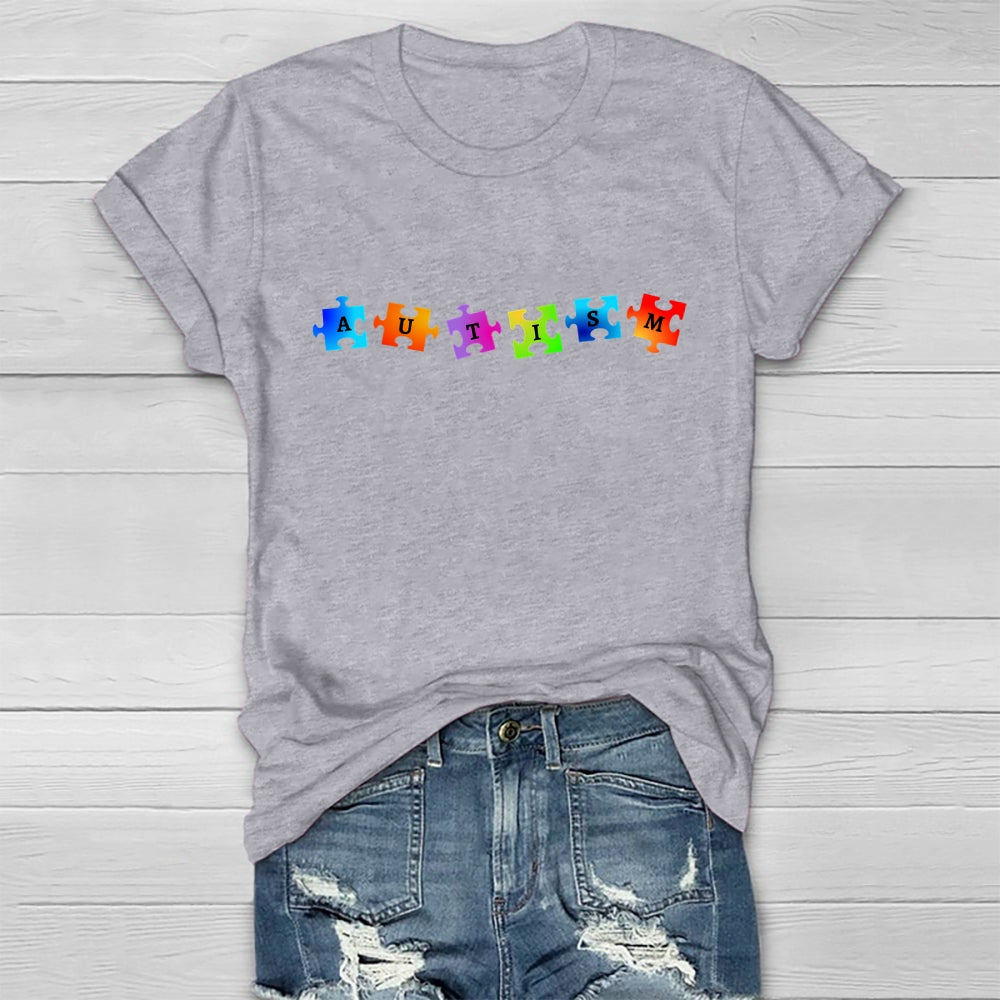Autism Colorful Puzzle Healthwear T-shirt