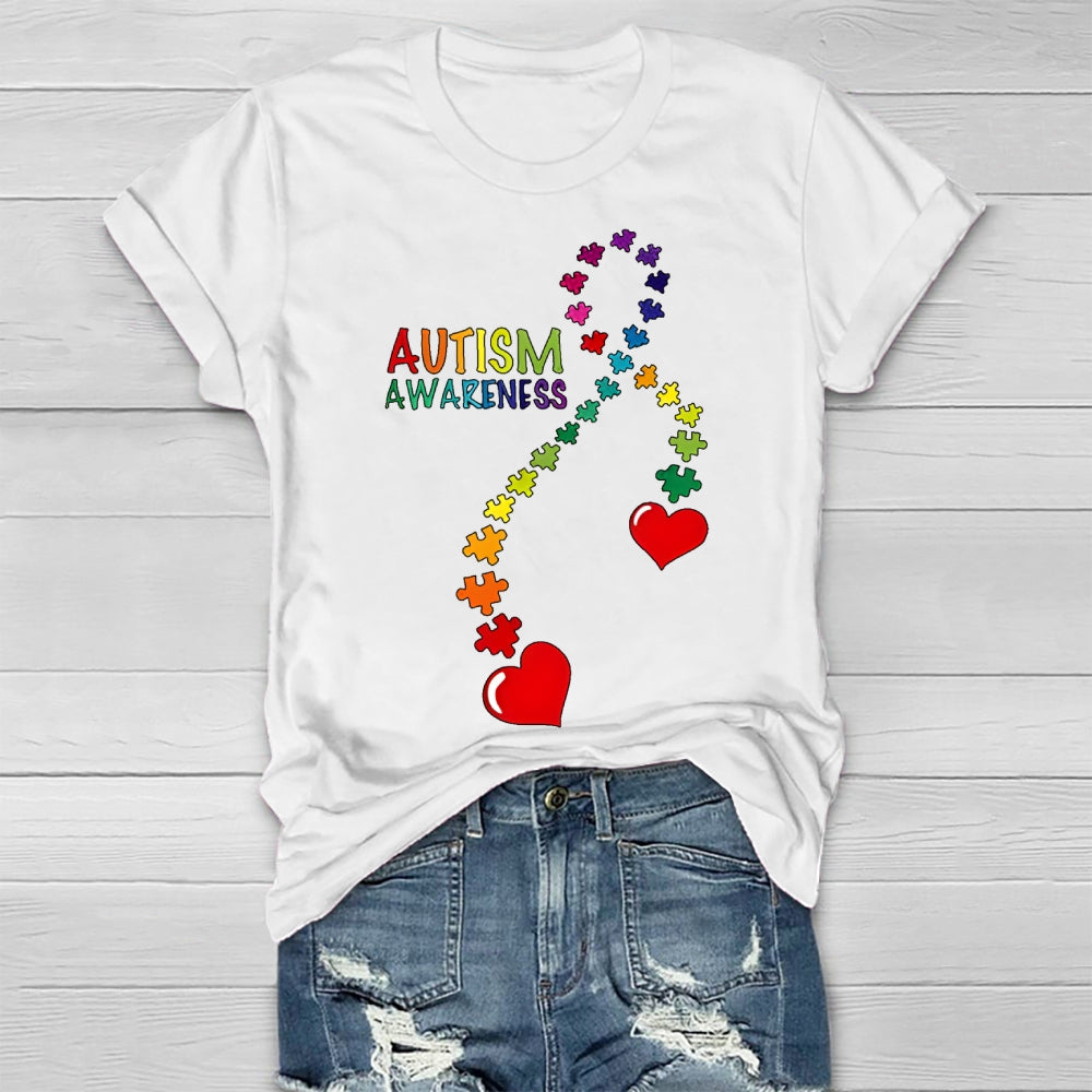 Autism Awareness  Puzzle  Heart Healthwear T-shirt