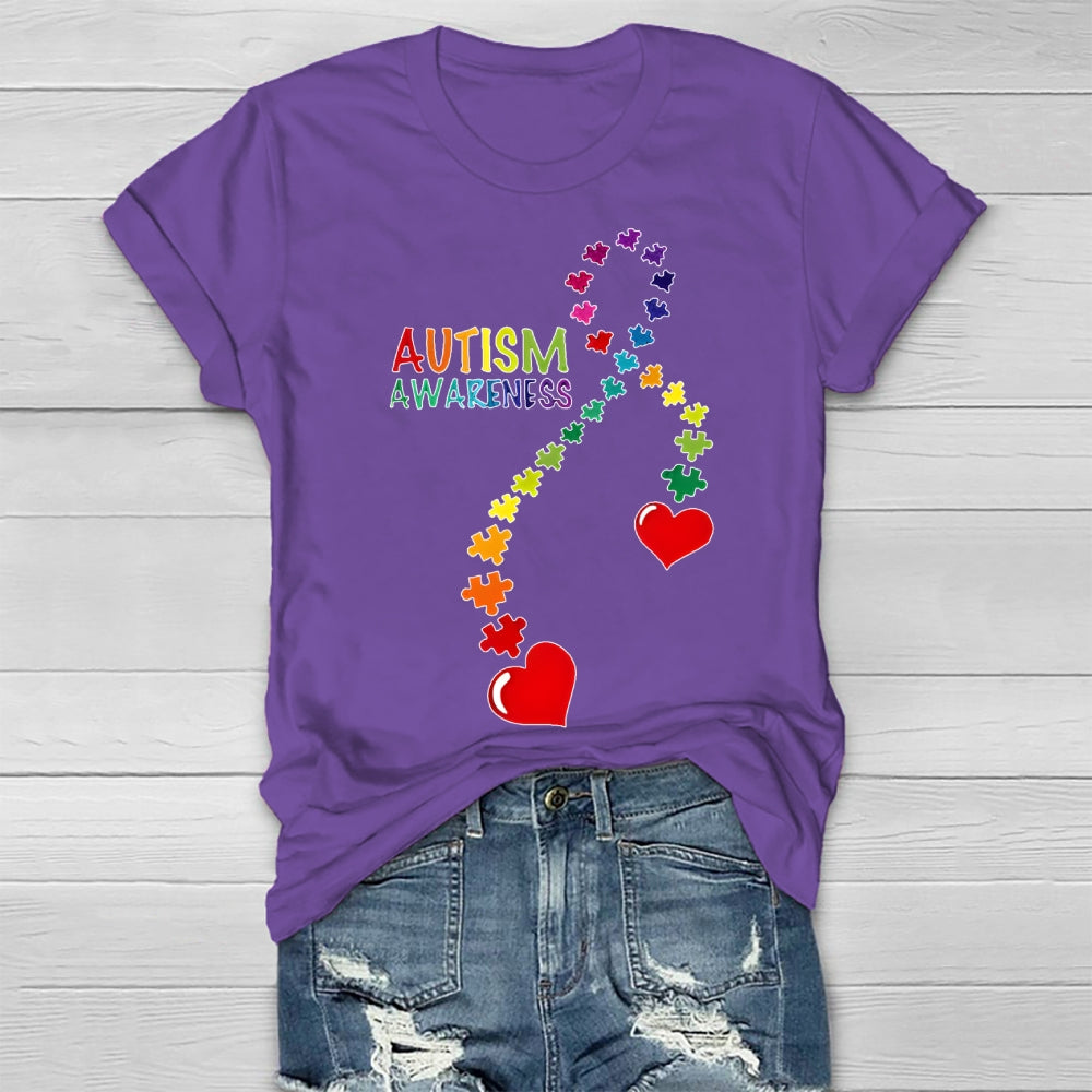 Autism Awareness  Puzzle  Heart Healthwear T-shirt