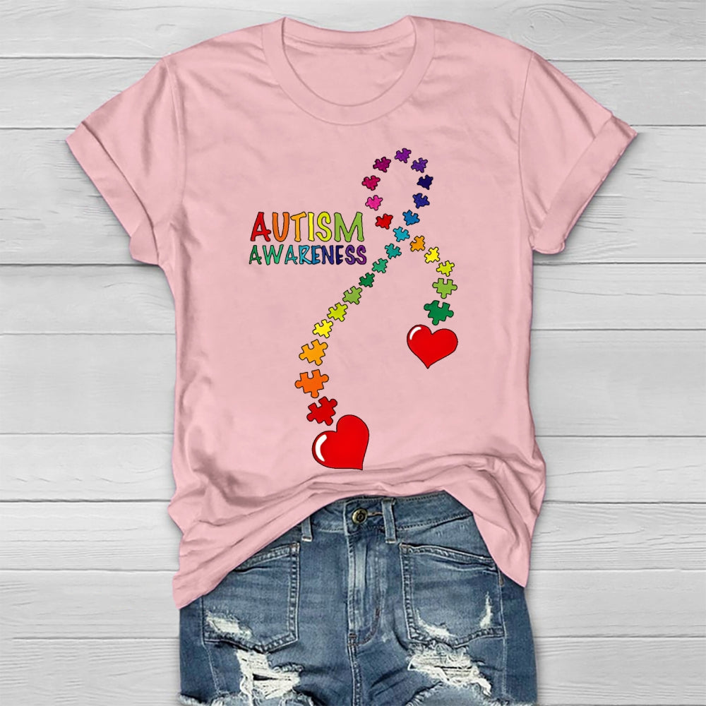 Autism Awareness  Puzzle  Heart Healthwear T-shirt