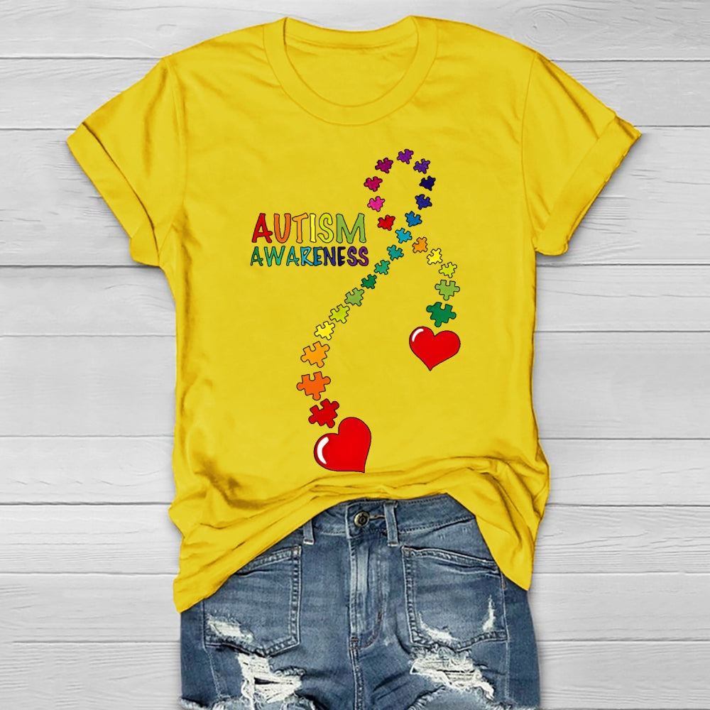 Autism Awareness  Puzzle  Heart Healthwear T-shirt