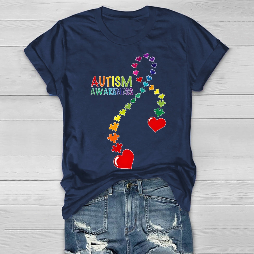 Autism Awareness  Puzzle  Heart Healthwear T-shirt