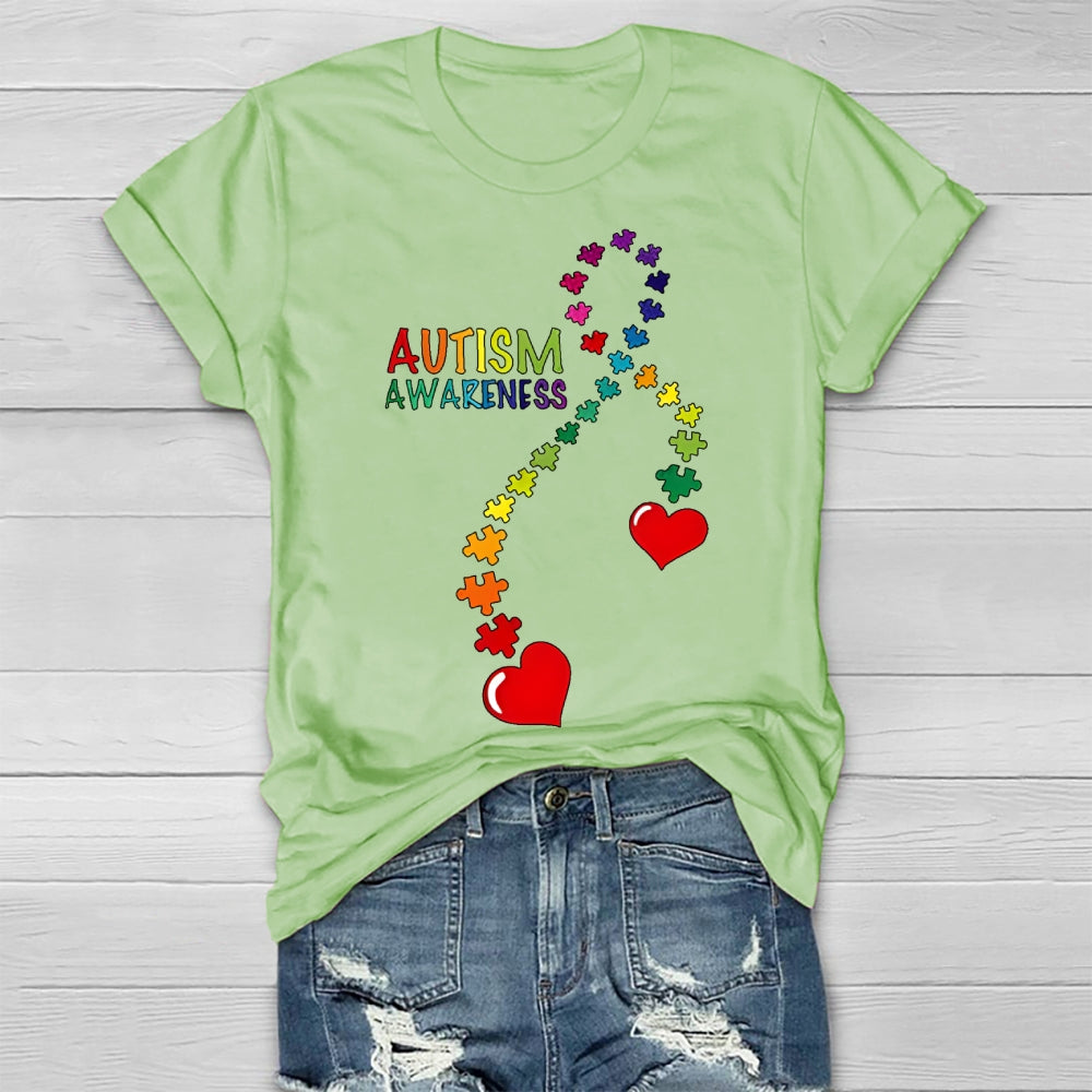 Autism Awareness  Puzzle  Heart Healthwear T-shirt