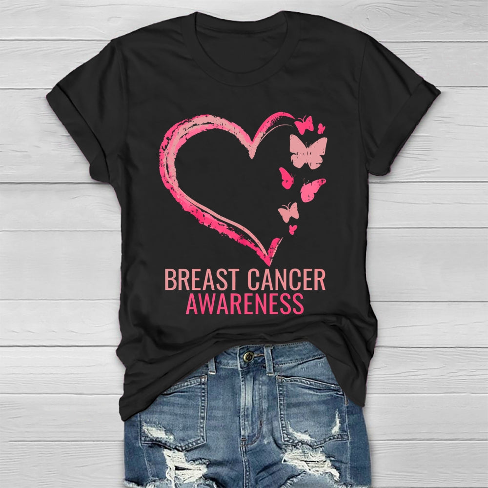 Breast Cancer Awareness Loving Butterfly Healthwear T-shirt