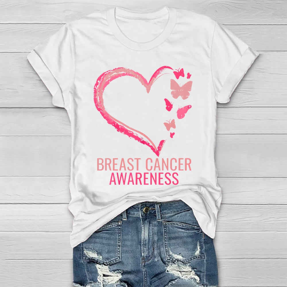 Breast Cancer Awareness Loving Butterfly Healthwear T-shirt