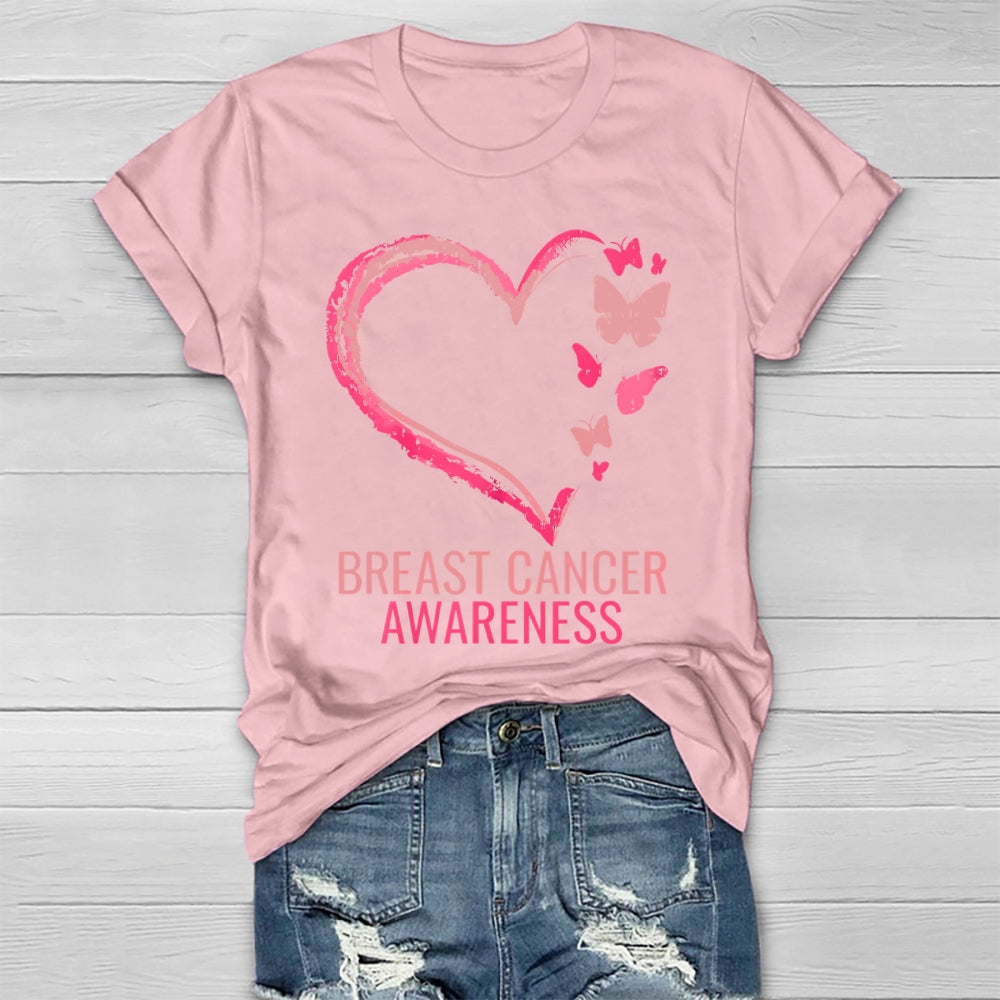 Breast Cancer Awareness Loving Butterfly Healthwear T-shirt