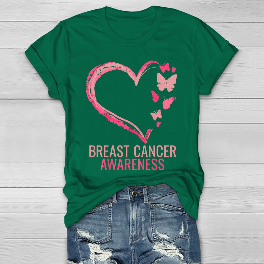 Breast Cancer Awareness Loving Butterfly Healthwear T-shirt