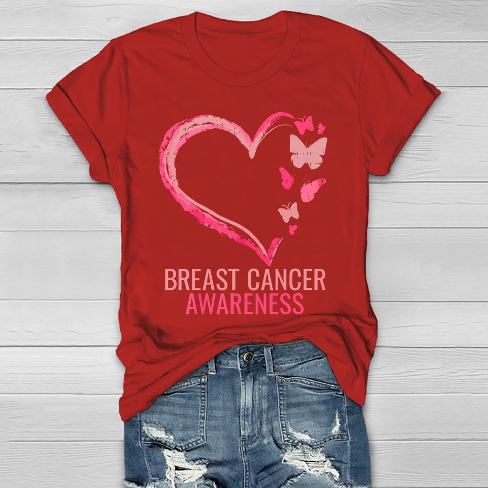 Breast Cancer Awareness Loving Butterfly Healthwear T-shirt