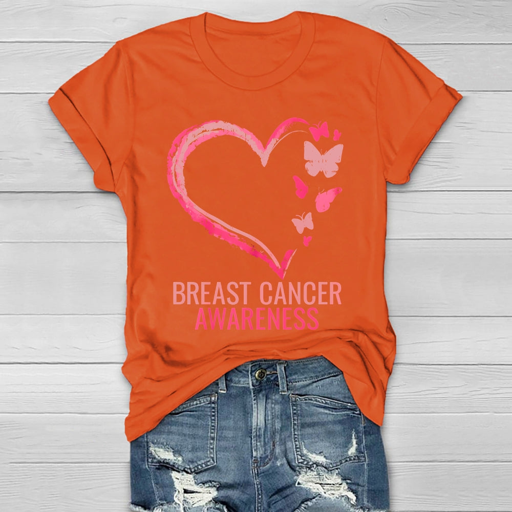 Breast Cancer Awareness Loving Butterfly Healthwear T-shirt