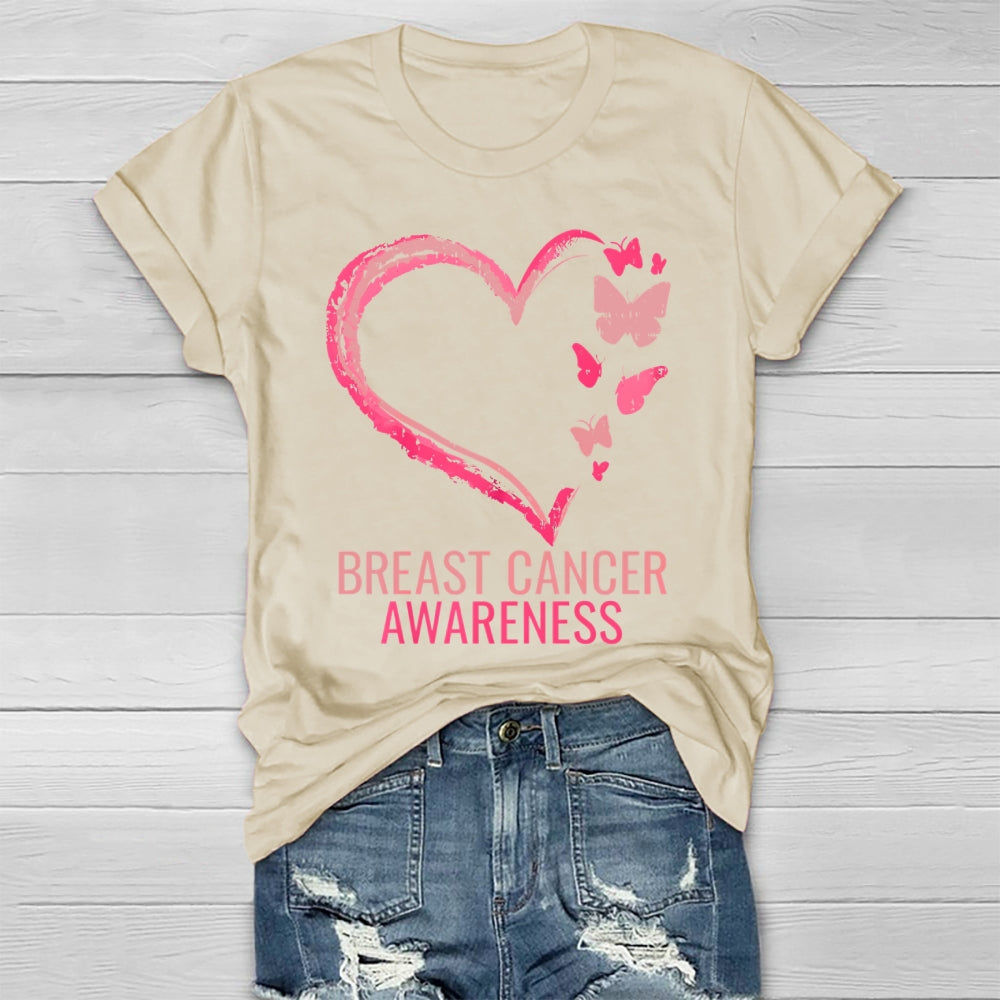 Breast Cancer Awareness Loving Butterfly Healthwear T-shirt