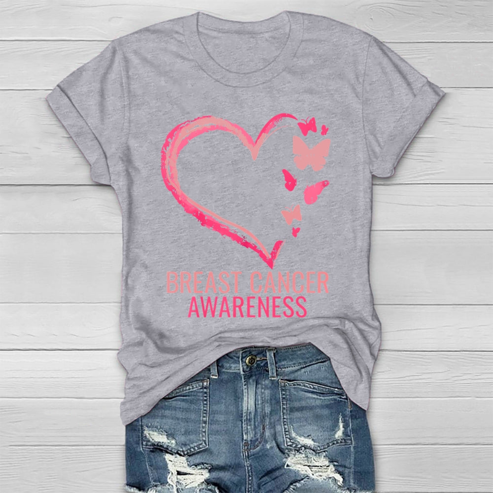 Breast Cancer Awareness Loving Butterfly Healthwear T-shirt