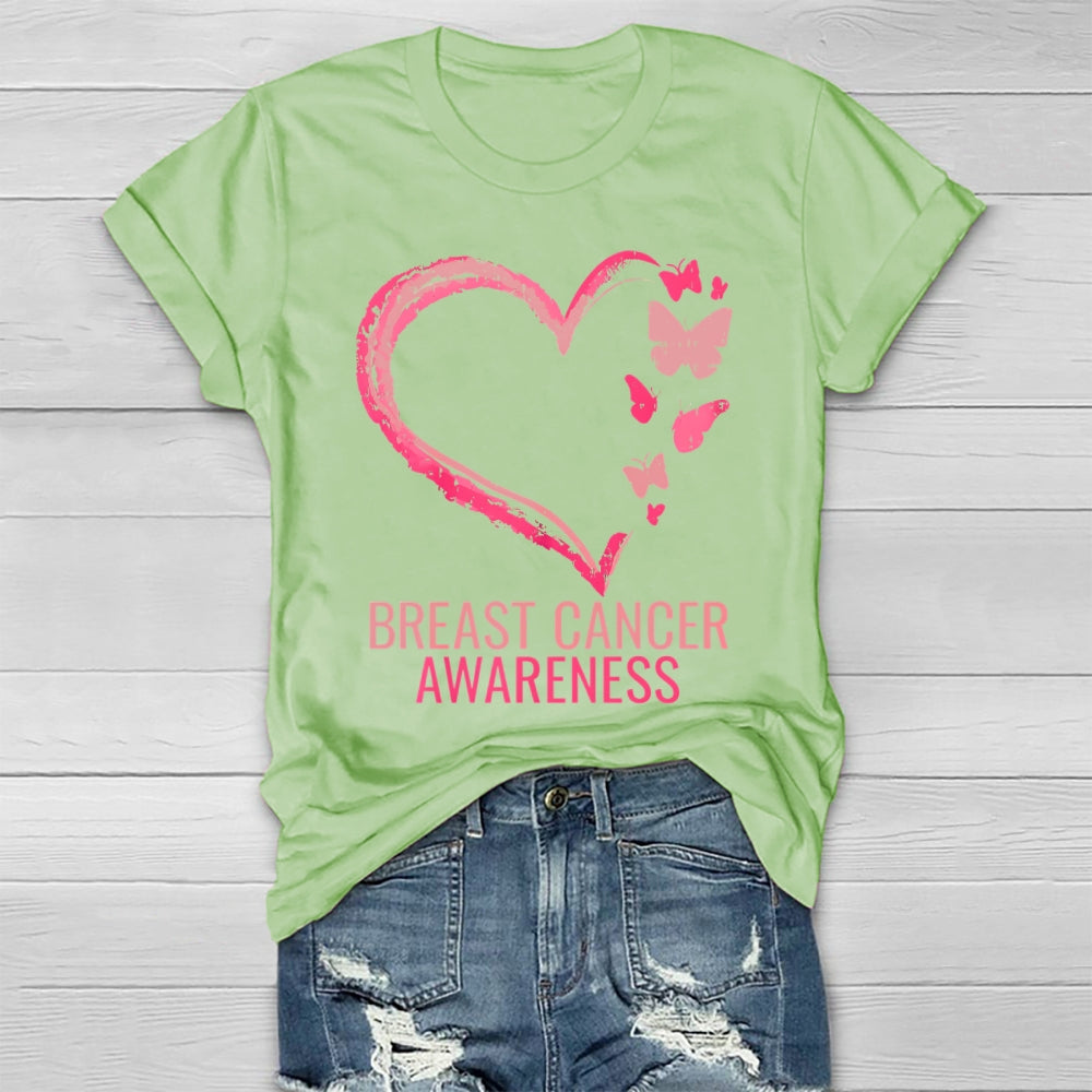Breast Cancer Awareness Loving Butterfly Healthwear T-shirt