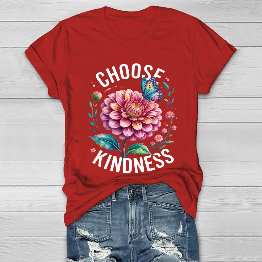 Choose Kindness Butterfly  Flower Healthwear T-shirt