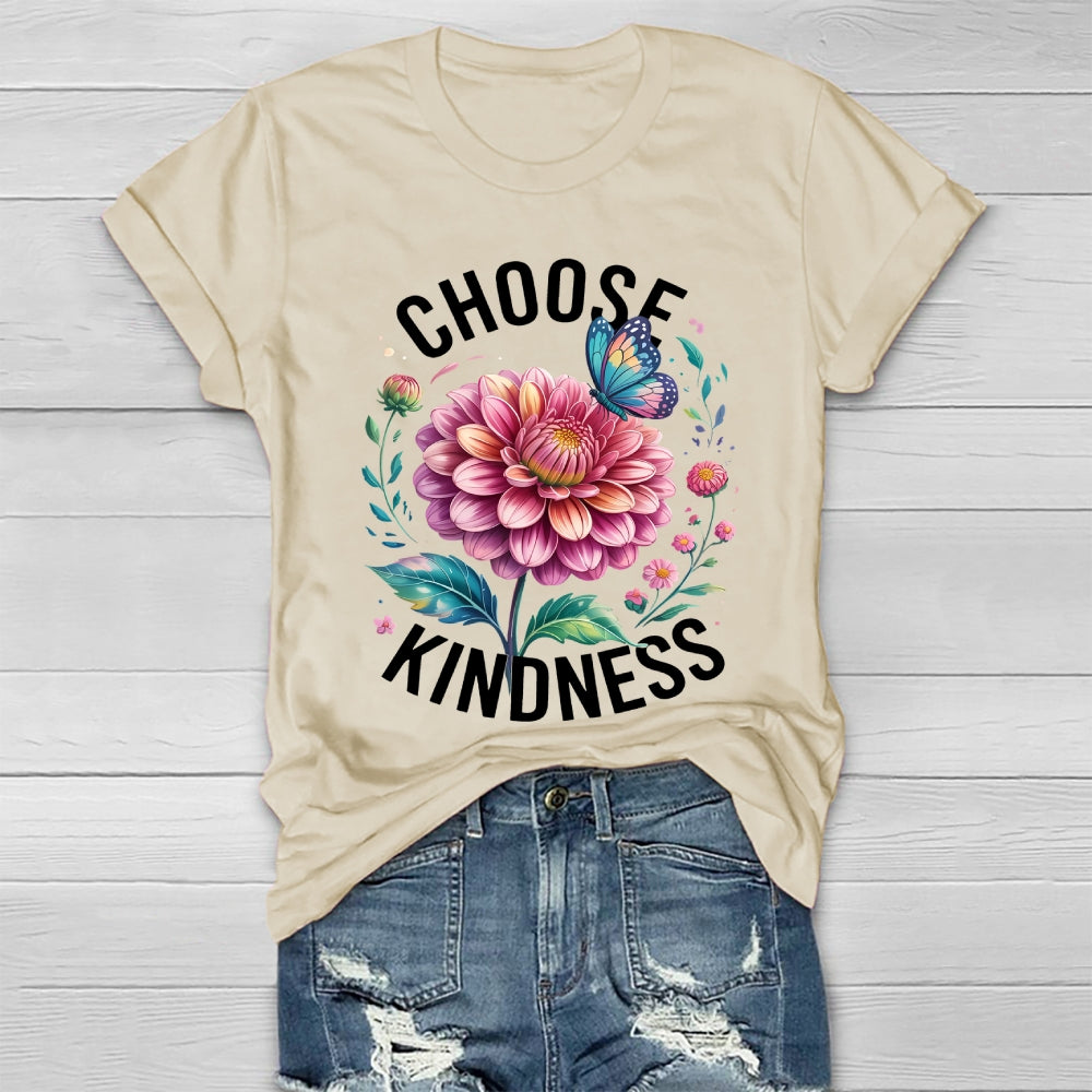 Choose Kindness Butterfly  Flower Healthwear T-shirt