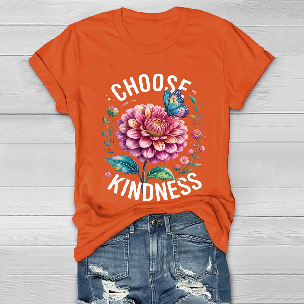 Choose Kindness Butterfly  Flower Healthwear T-shirt