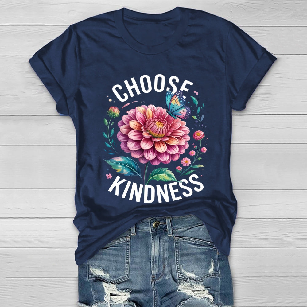 Choose Kindness Butterfly  Flower Healthwear T-shirt