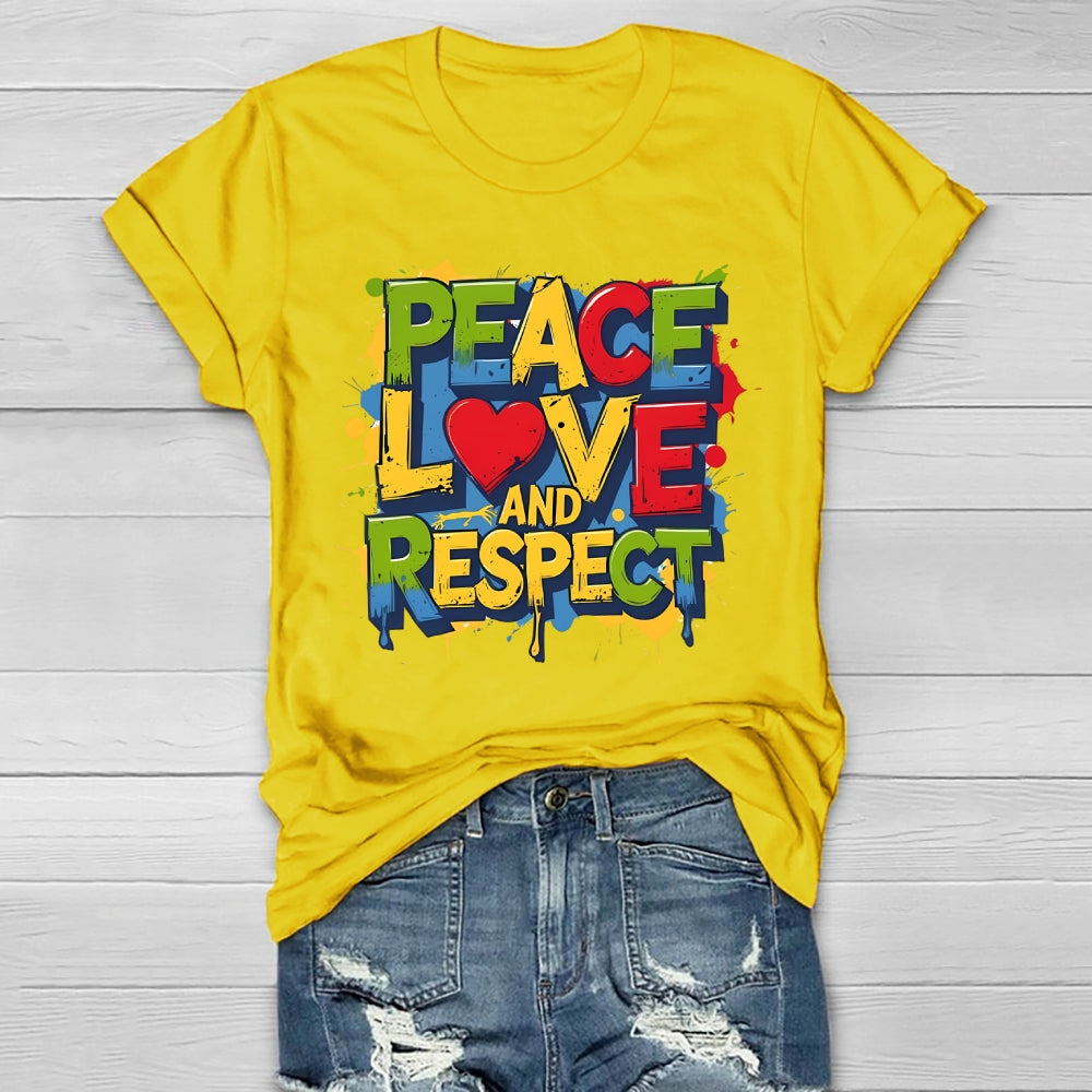 Peace Love And Respect  Healthwear T-shirt