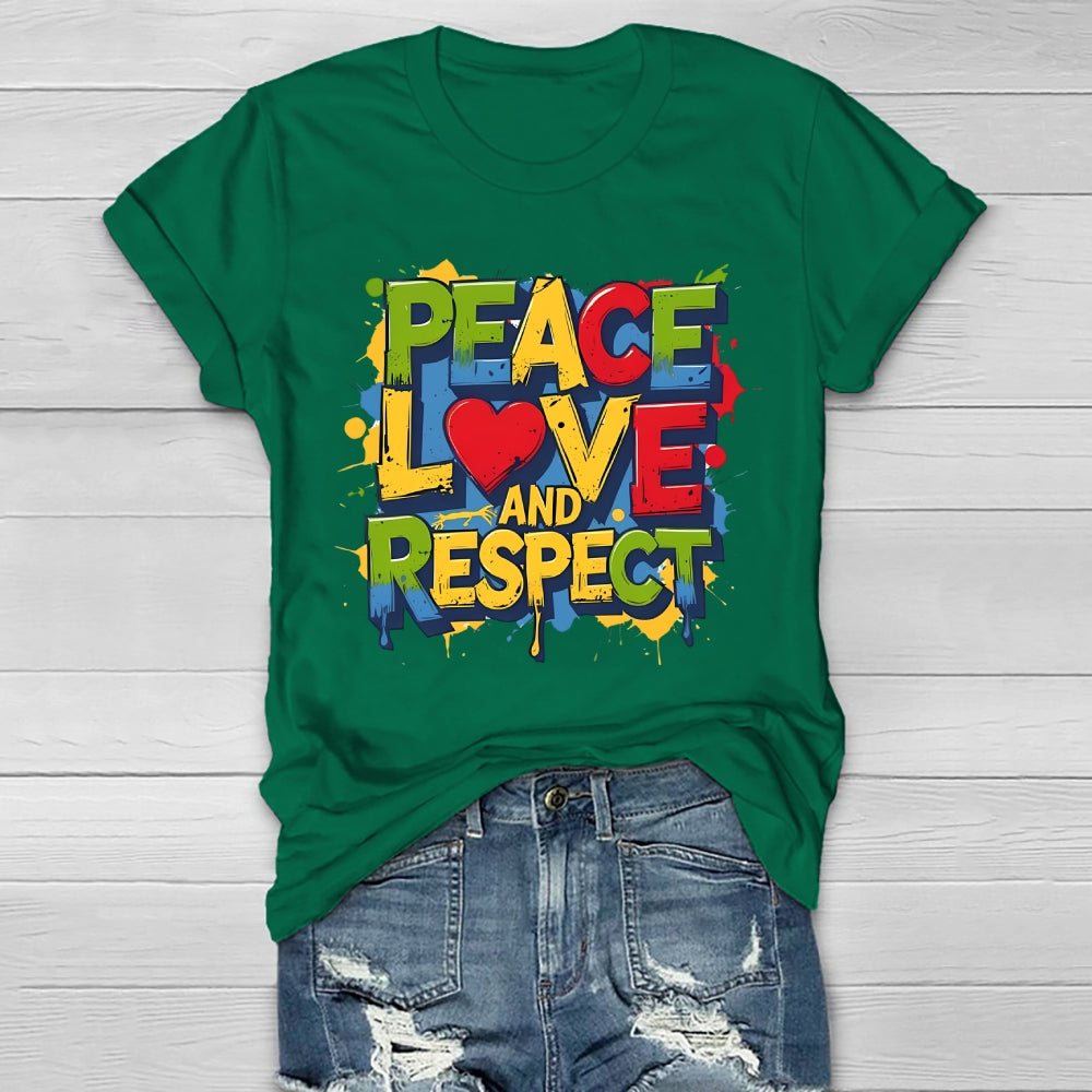 Peace Love And Respect  Healthwear T-shirt