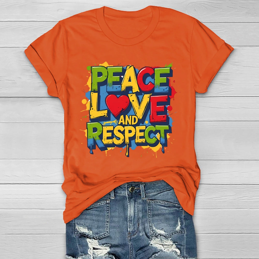 Peace Love And Respect  Healthwear T-shirt