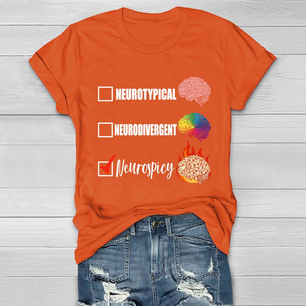 Neurotypical Neurodivergent Neurospicy Healthwear T-shirt