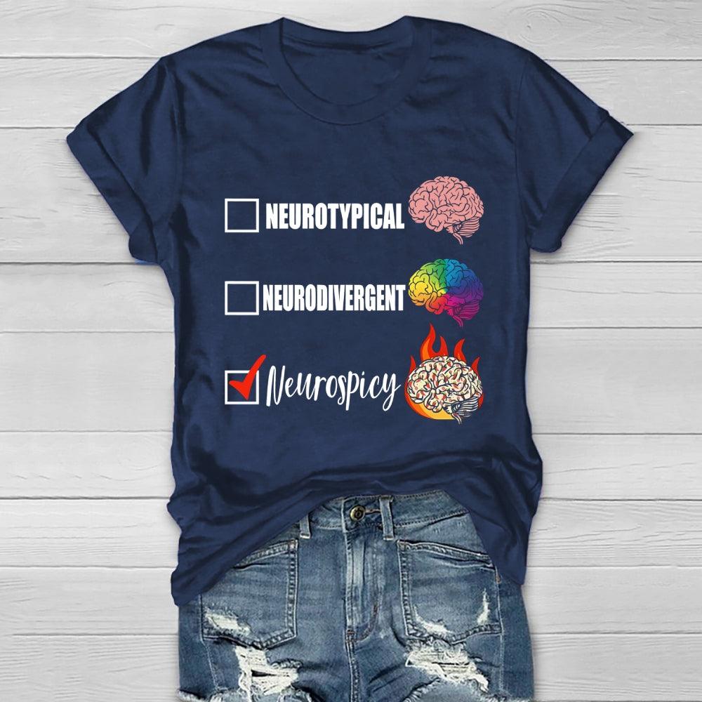 Neurotypical Neurodivergent Neurospicy Healthwear T-shirt